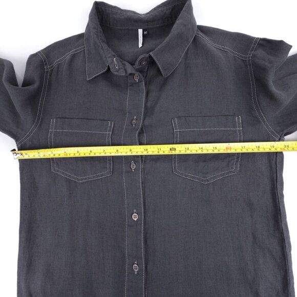 NEW Seaside Tones 100% Linen Boilersuit Coverall Jumpsuit Minimal Workwear Gray - Picture 3 of 9